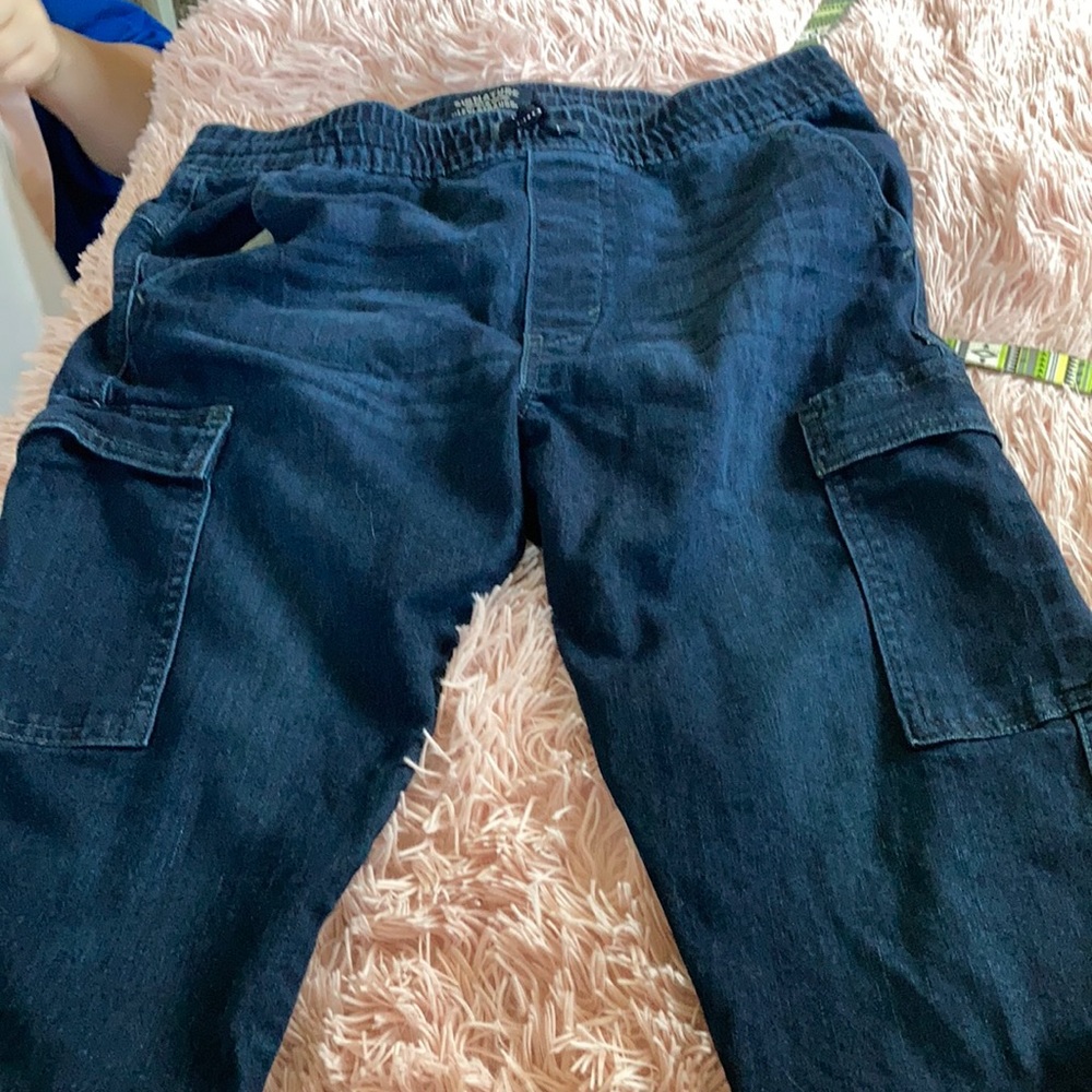 Dark blue jeans